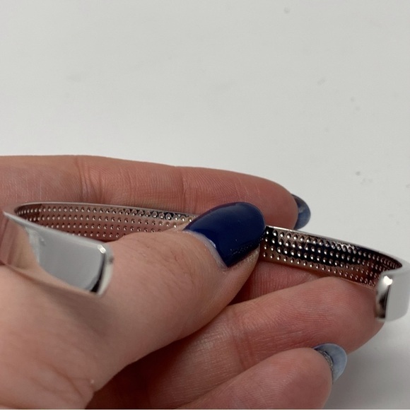 Mother Silver Toned with Rhinestone Sparkle Classic Cuff Bracelet - Picture 4 of 10